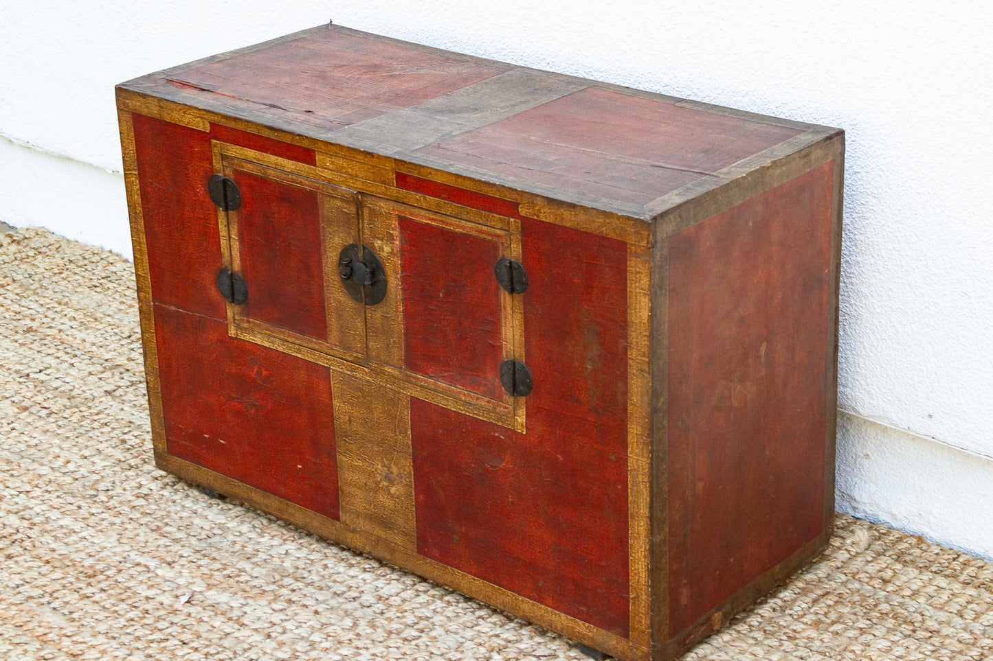 Antique Korean Painted Marriage Chest (Nong)