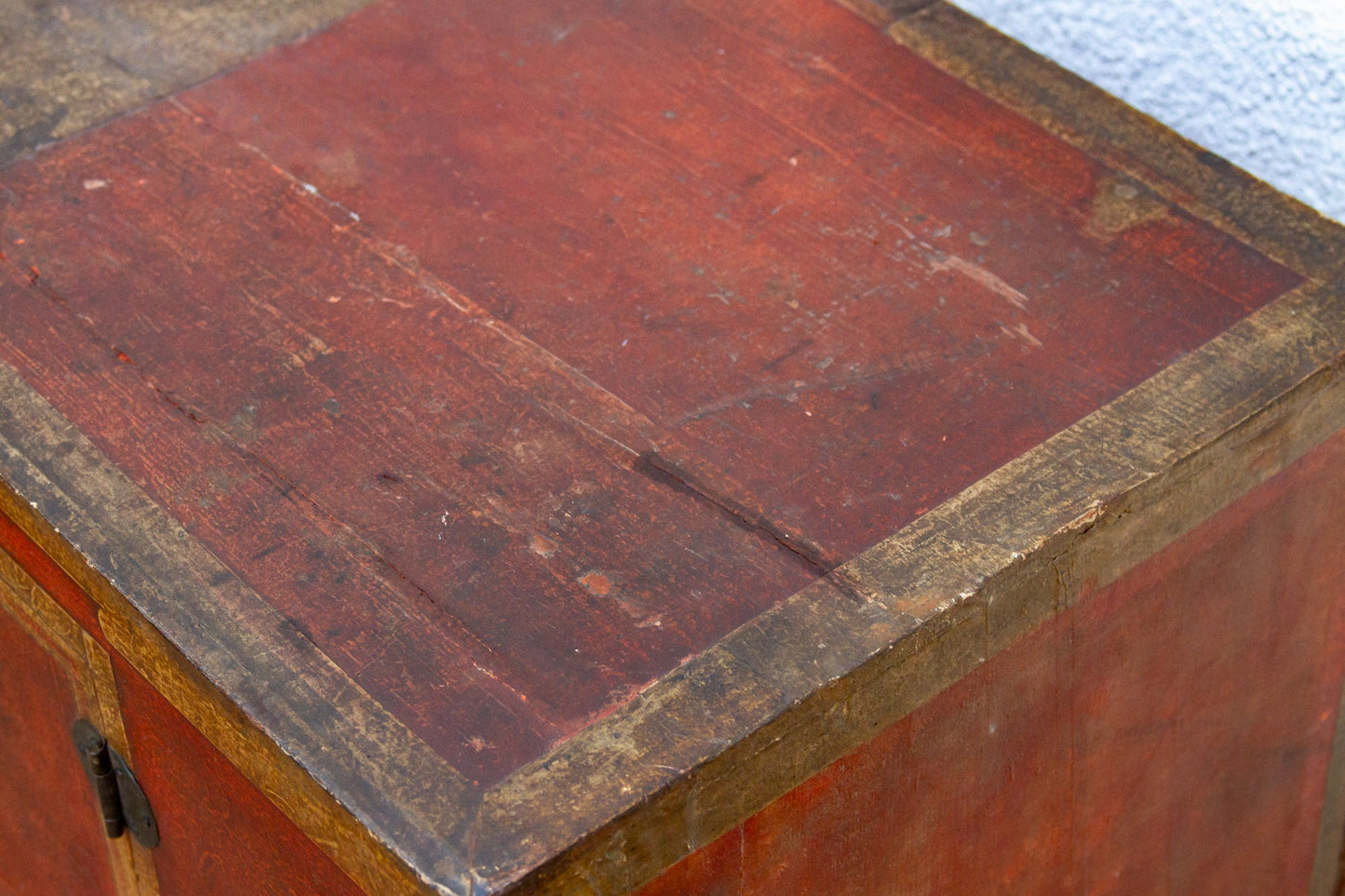 Antique Korean Painted Marriage Chest (Nong)