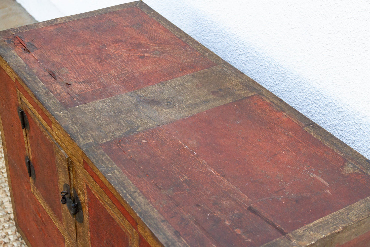 Antique Korean Painted Marriage Chest (Nong)