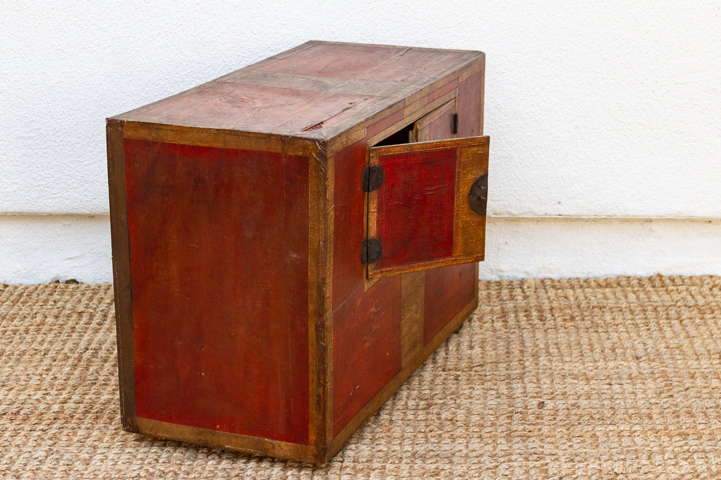Antique Korean Painted Marriage Chest (Nong)