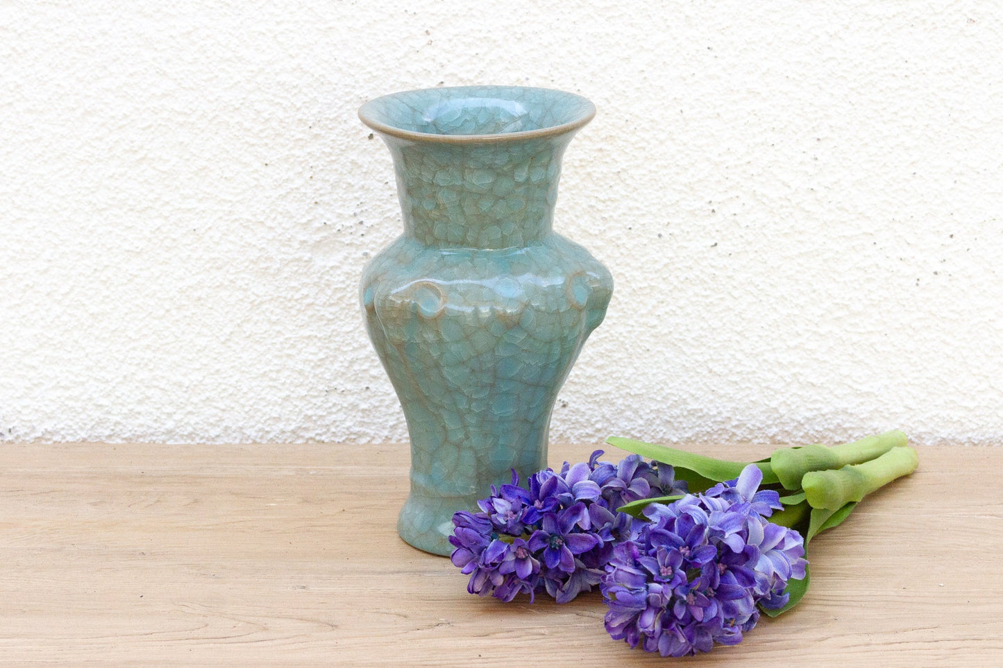 Antique Chinese Crackle Blue Glaze Vase