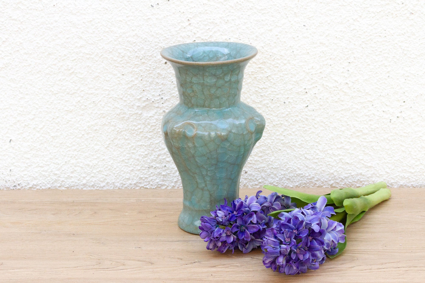 Antique Chinese Crackle Blue Glaze Vase
