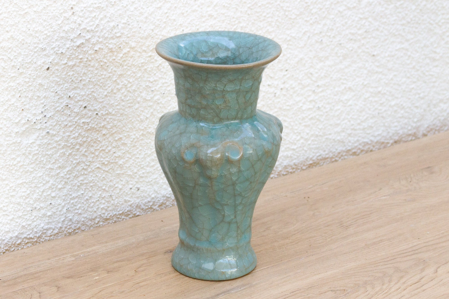 Antique Chinese Crackle Blue Glaze Vase