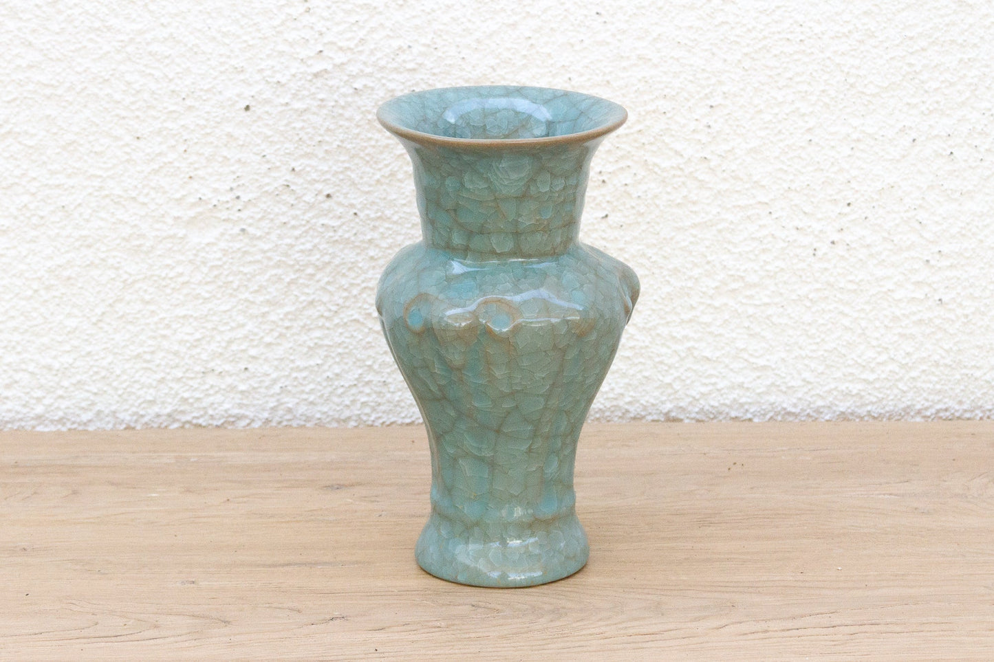Antique Chinese Crackle Blue Glaze Vase