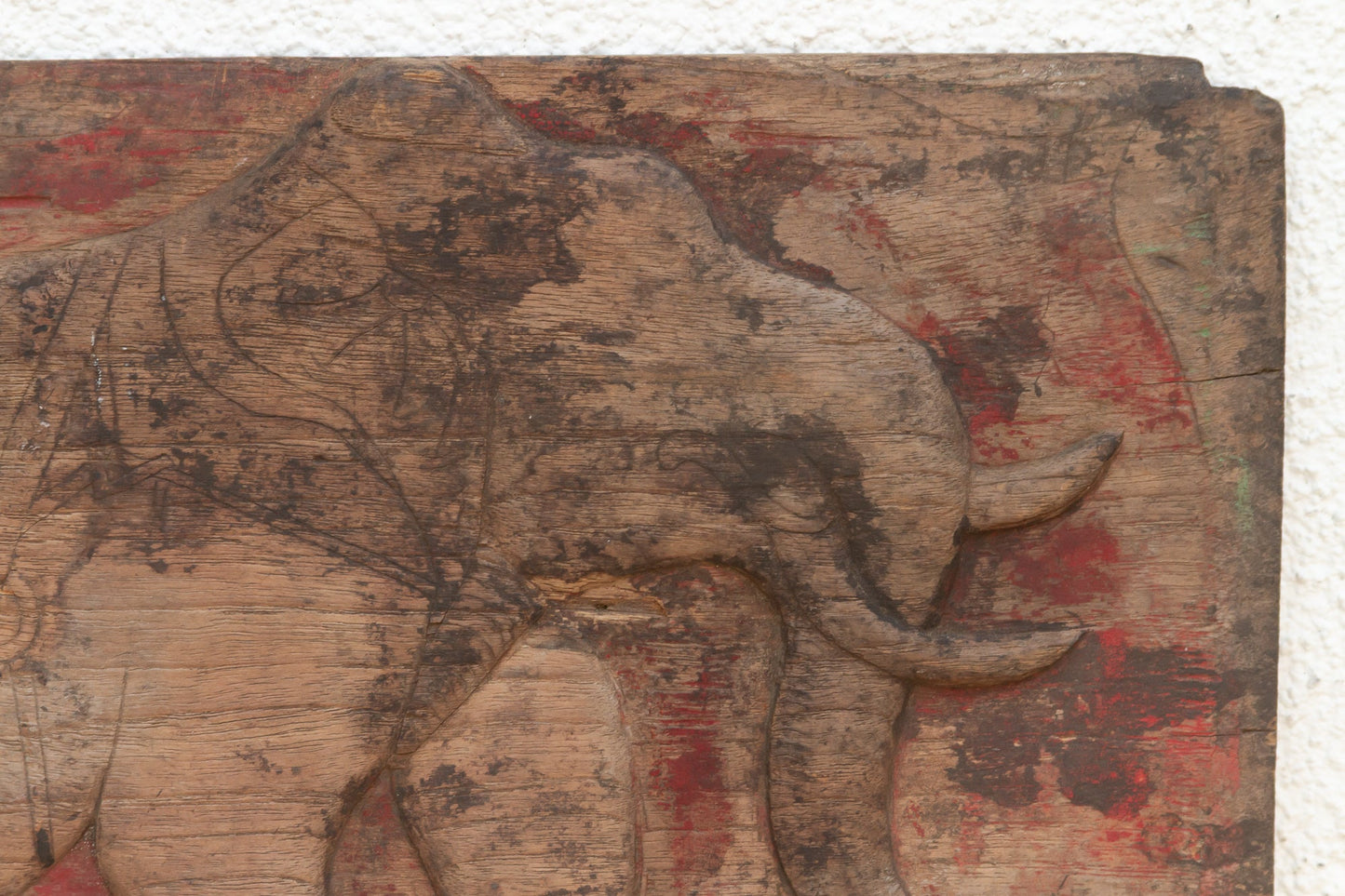 Red & Black Painted Thai Elephant