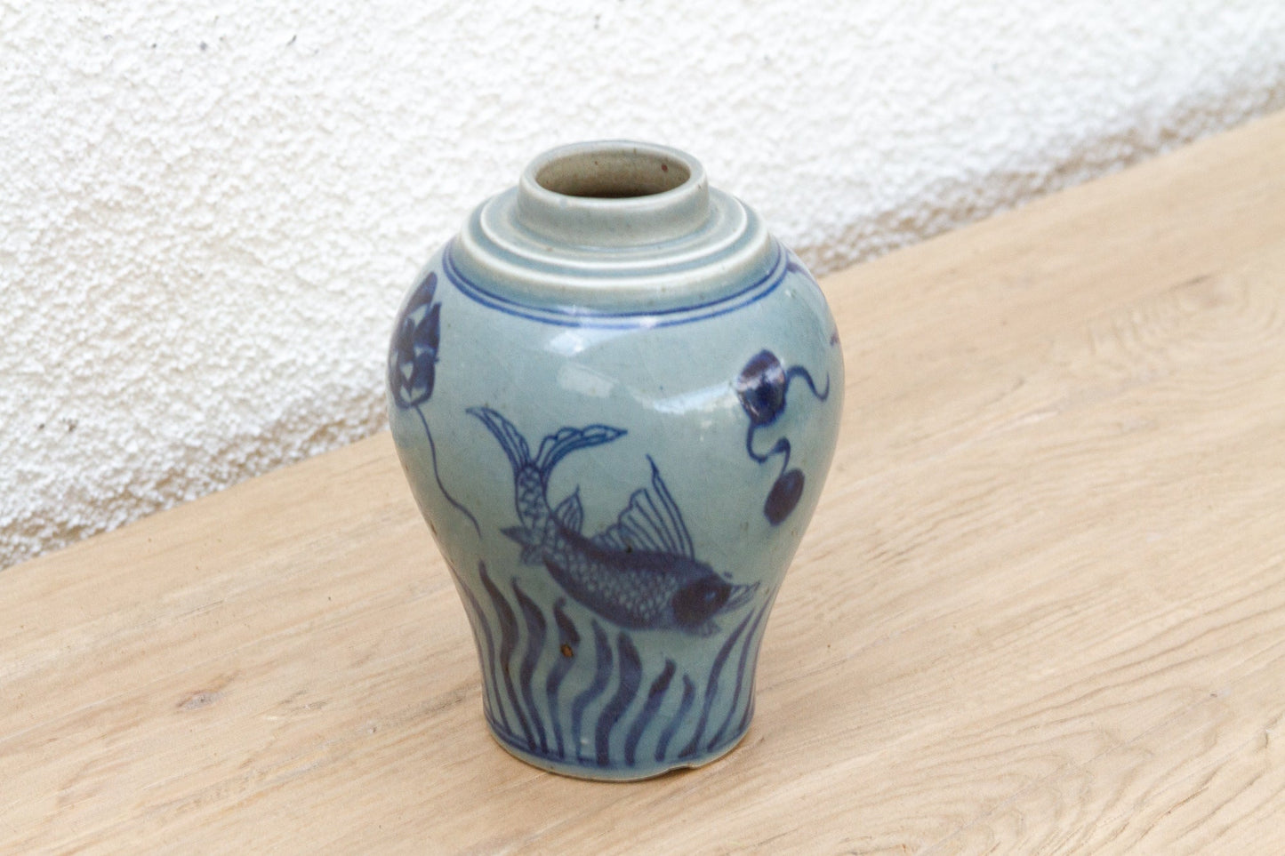 Antique Chinese Fish Motif Jar