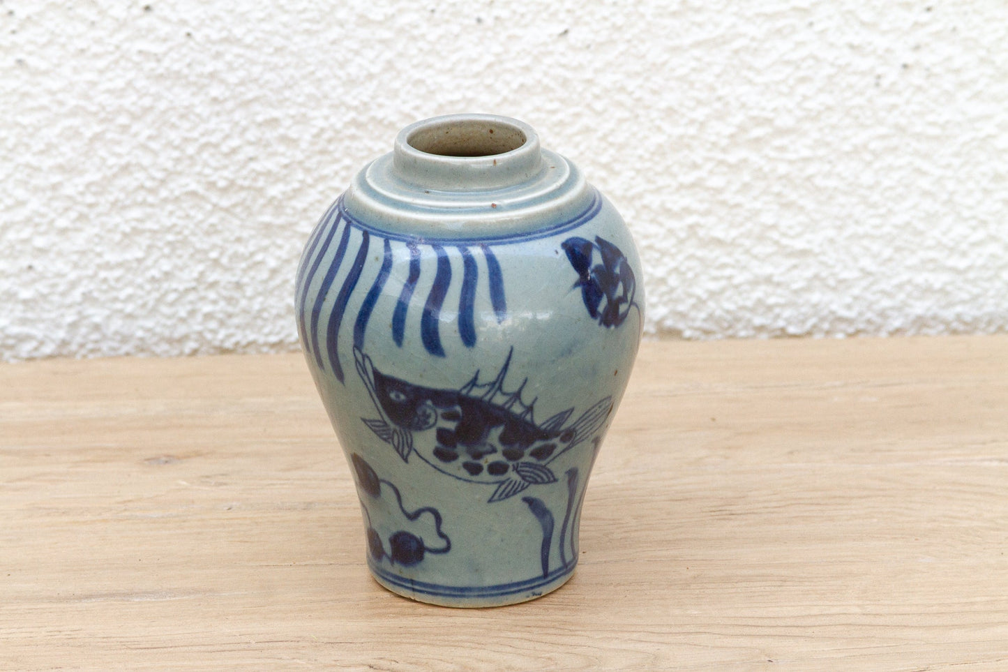 Antique Chinese Fish Motif Jar