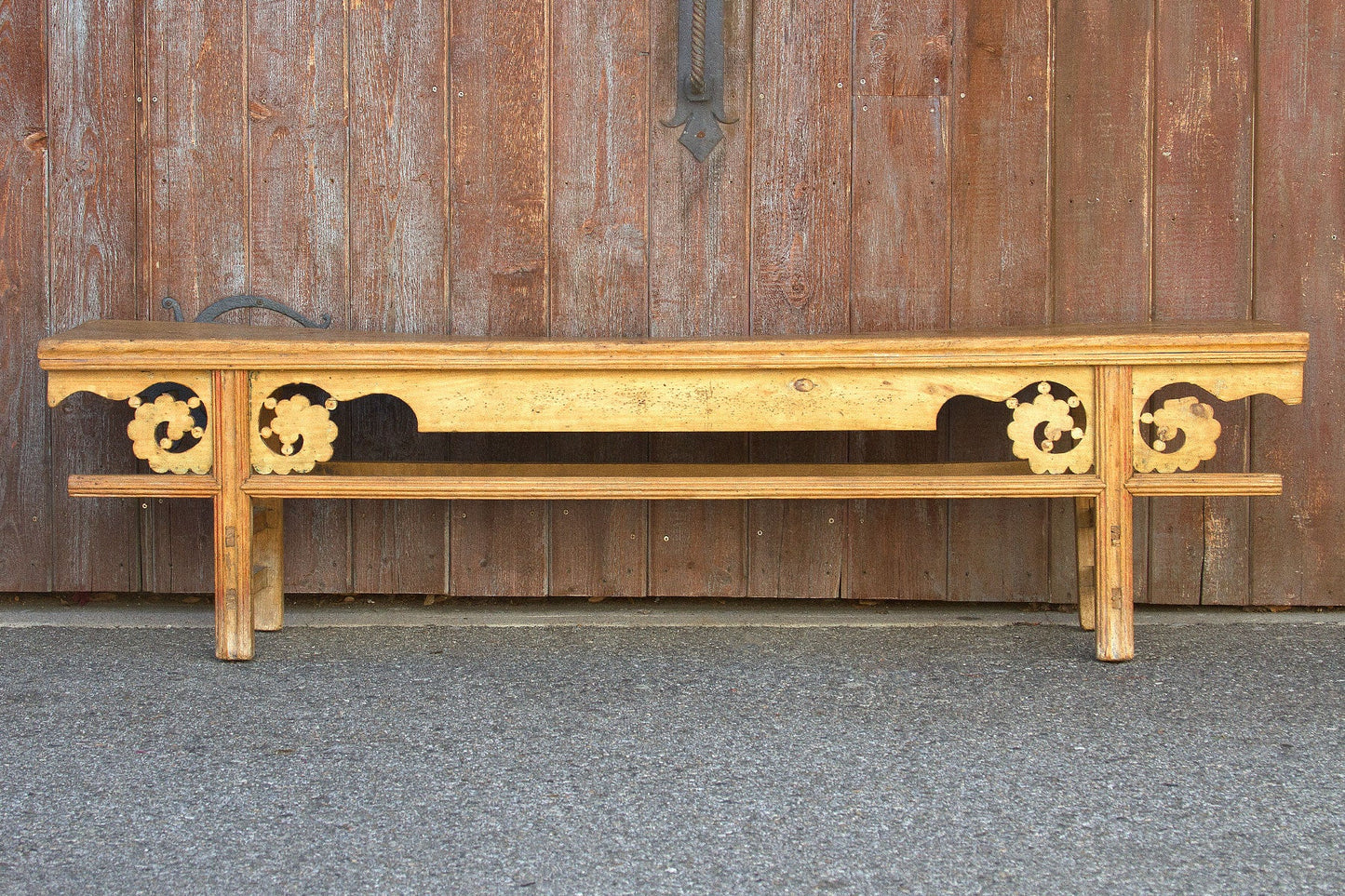Antique Chinese Provincial Elm Bench