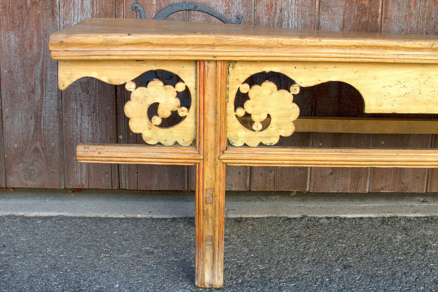 Antique Chinese Provincial Elm Bench