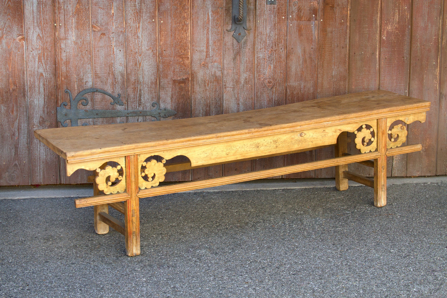 Antique Chinese Provincial Elm Bench