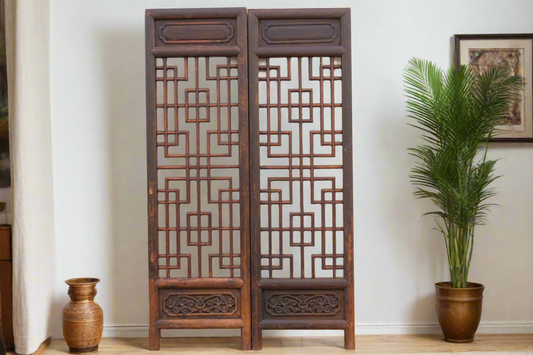 Pair of Antique 18th Century Chinese Door Dividers