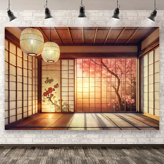 Tapiz de Fondo de Biombo Shoji Japonés