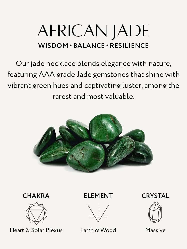Collar de cuentas de jade verde