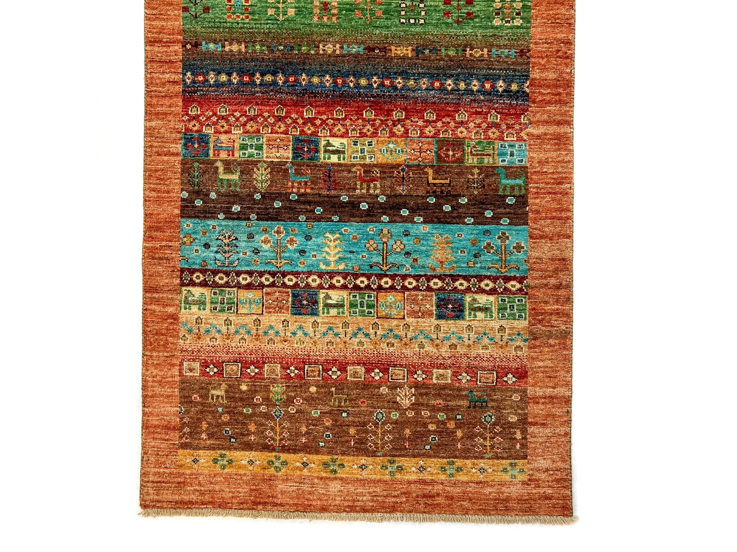 Modern Afghan Gabbeh Rug (10' Runner)