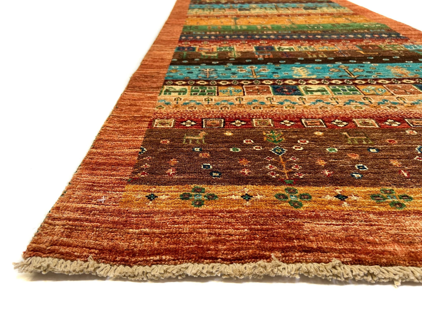 Modern Afghan Gabbeh Rug (10' Runner)