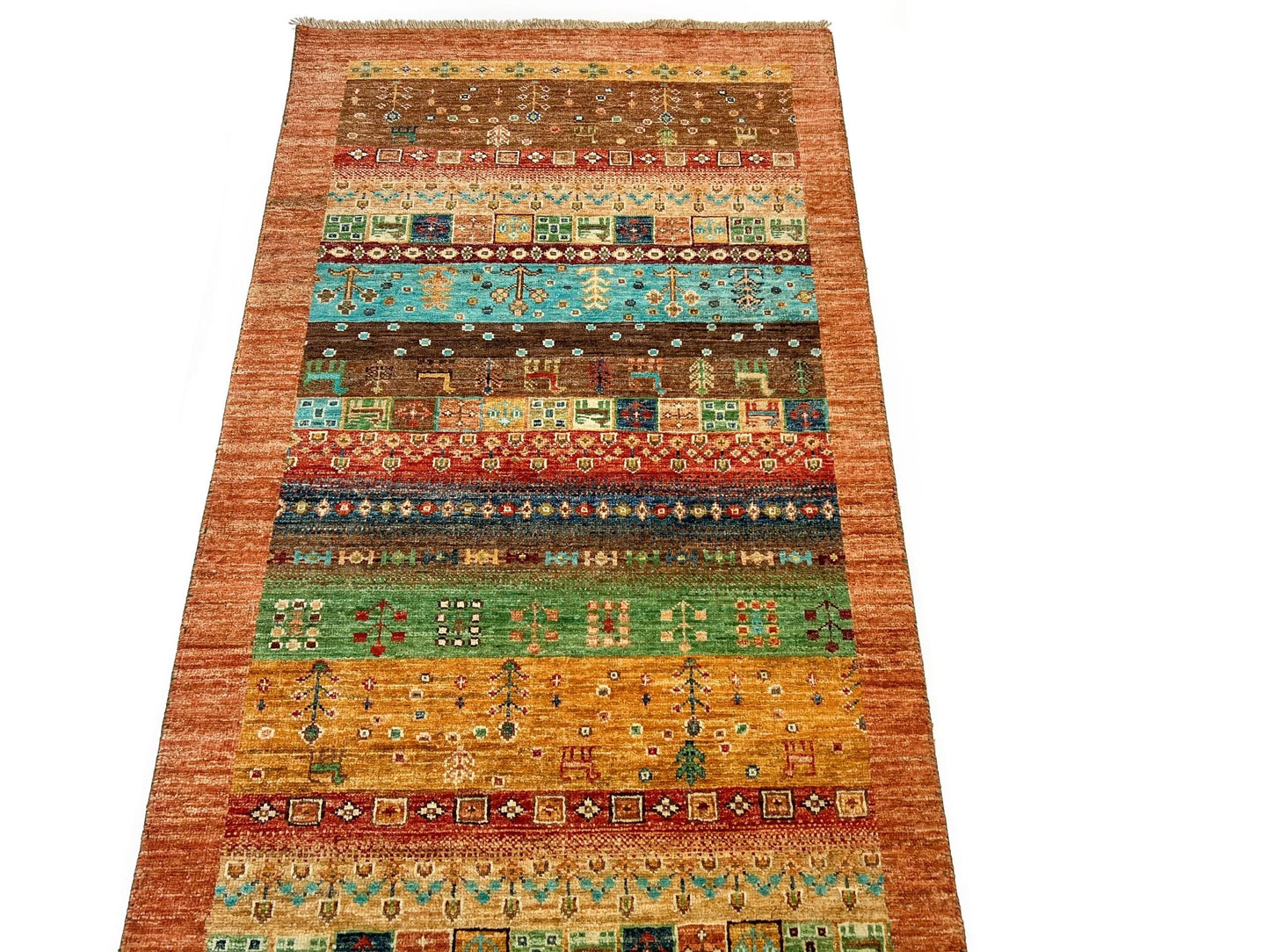 Modern Afghan Gabbeh Rug (10' Runner)