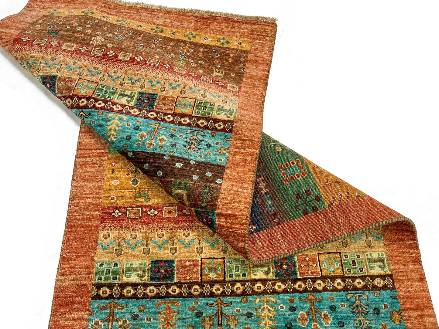 Modern Afghan Gabbeh Rug (10' Runner)