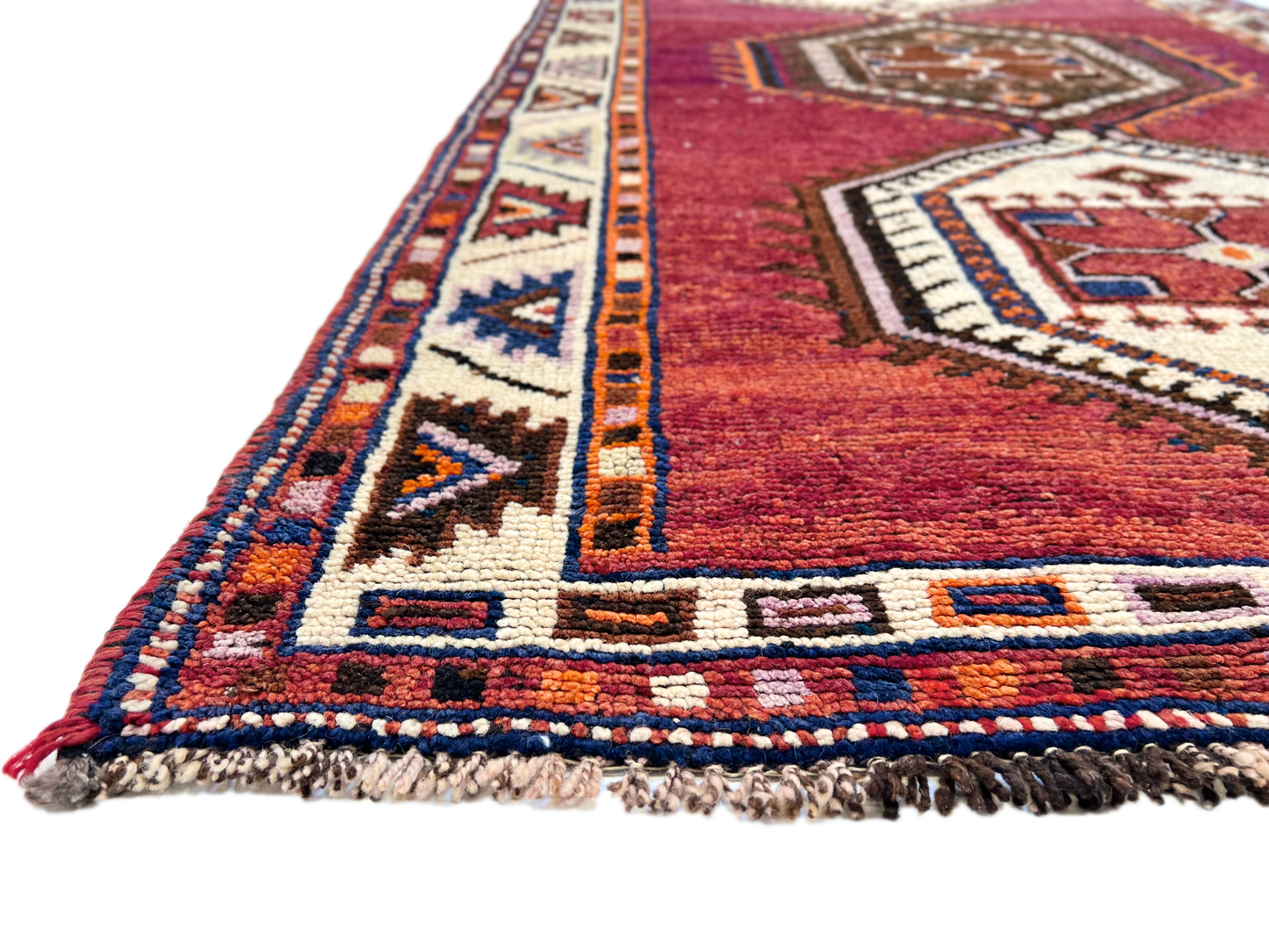 Vintage Turkish Runner Rug 4'0" x 12'9" – Red & Brown