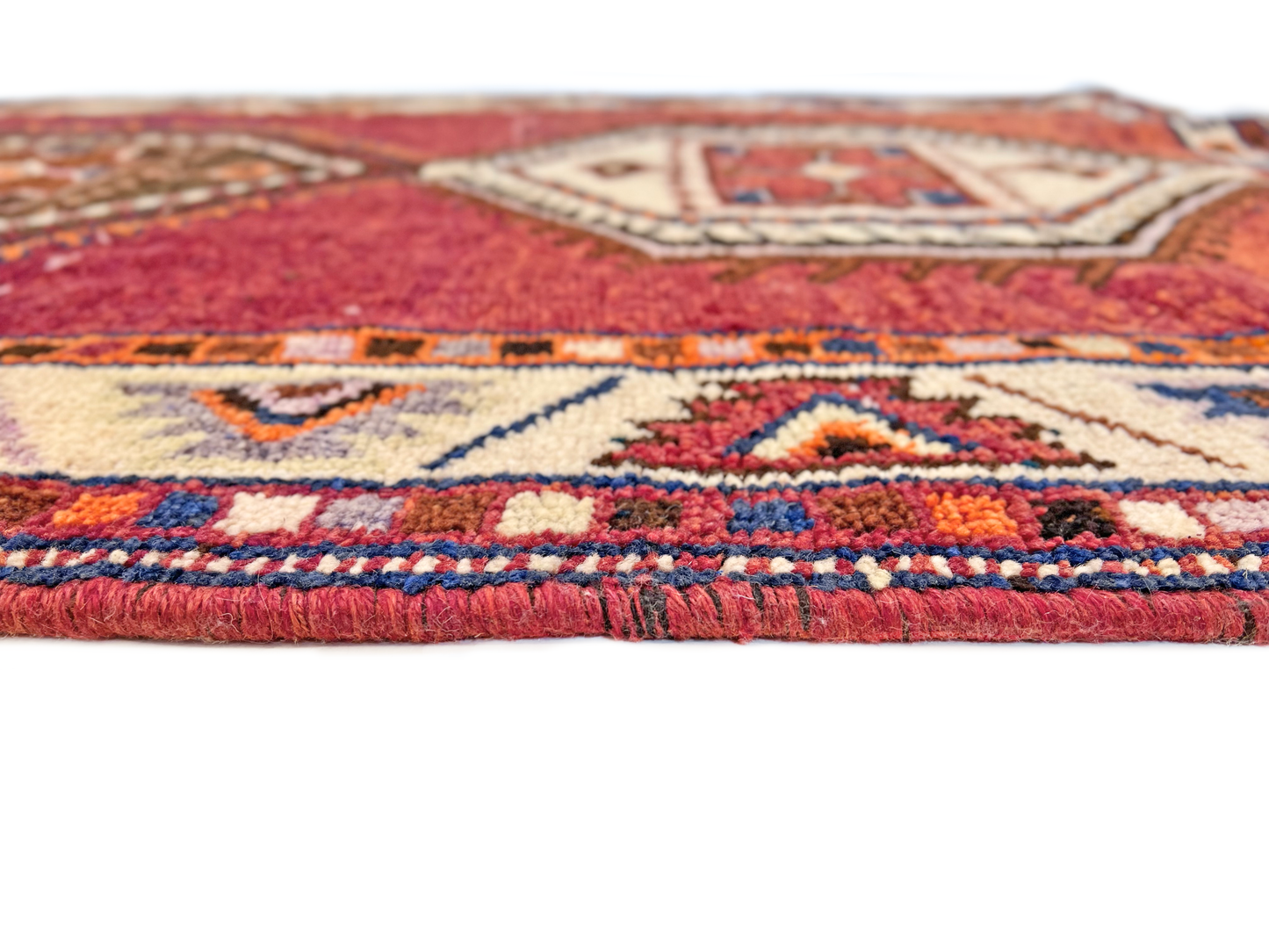 Vintage Turkish Runner Rug 4'0" x 12'9" – Red & Brown