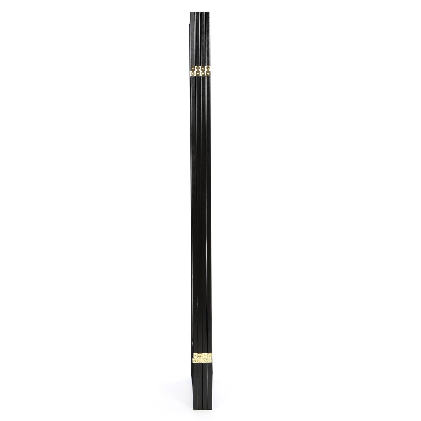 Biombo shoji divisor de espacios de 4 paneles, negro, con estampado floral asiático