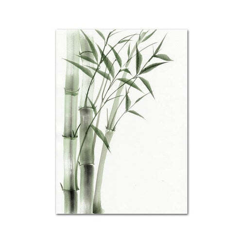 Watercolor Bamboo Zen Wall Poster Chinese Style Unframed