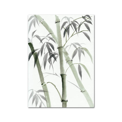 Watercolor Bamboo Zen Wall Poster Chinese Style Unframed