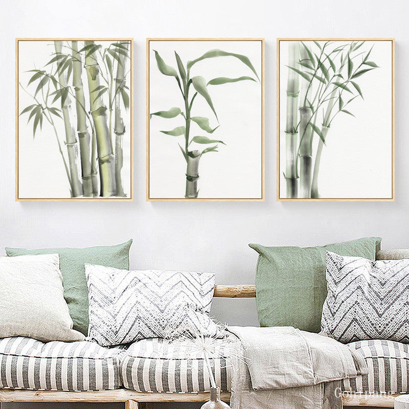 Watercolor Bamboo Zen Wall Poster Chinese Style Unframed