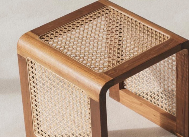 Woven Japanese Square Solid Wood Coffee Table