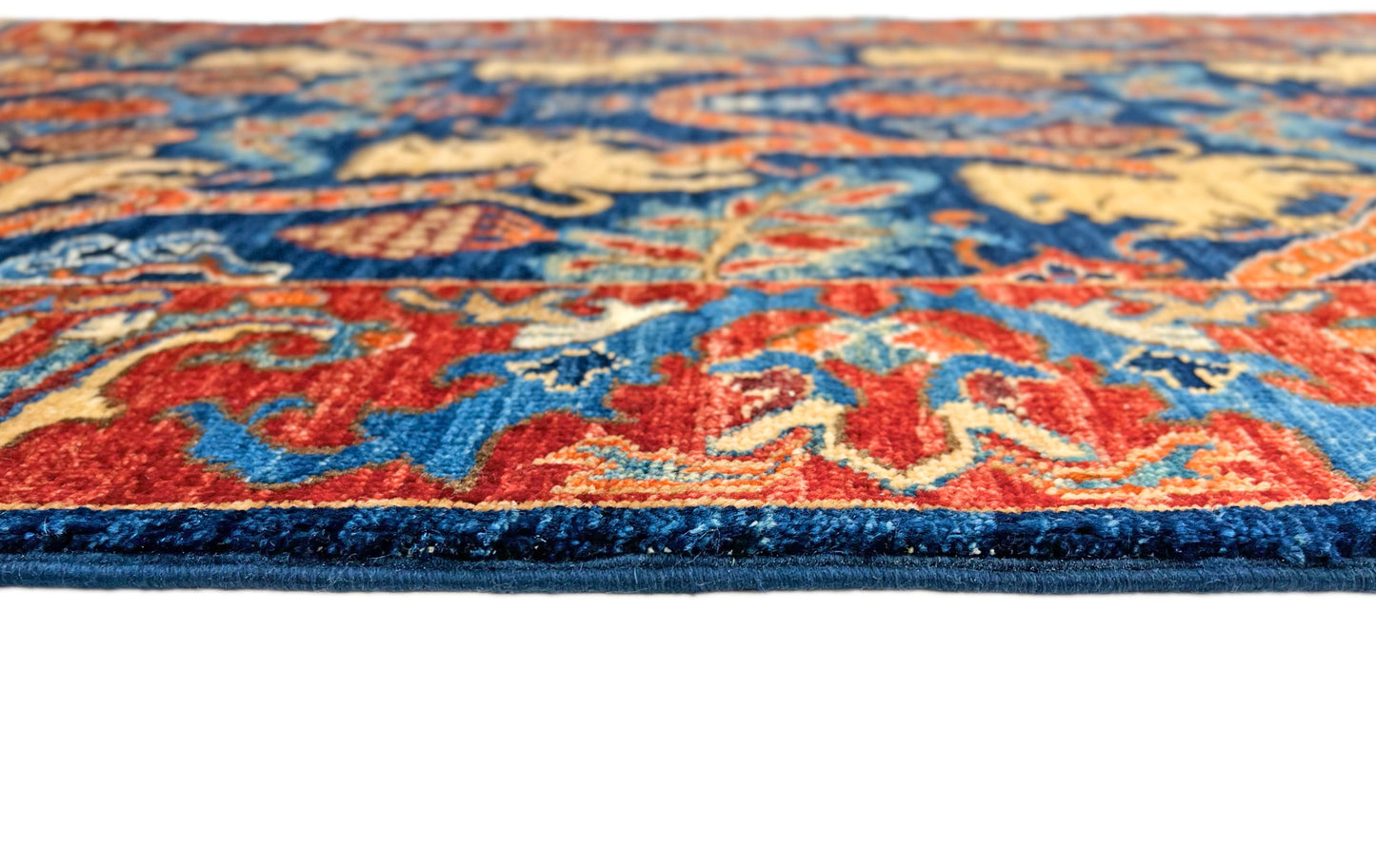 Afghan Folk/Serapi Rug - (3x5) blue/red