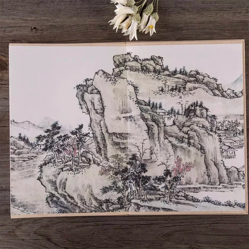 Colored Landscape Scroll (She Se Shan Shui Tu)- by Xiao Yuncong (Ming & Qing Dynasty) Paintings by Famous Artists of All Dynasties