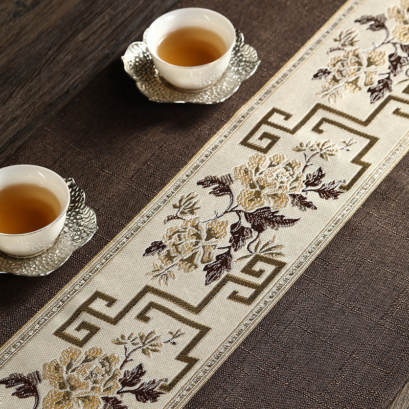 Chinese Style Zen Fabric Long Table Runner