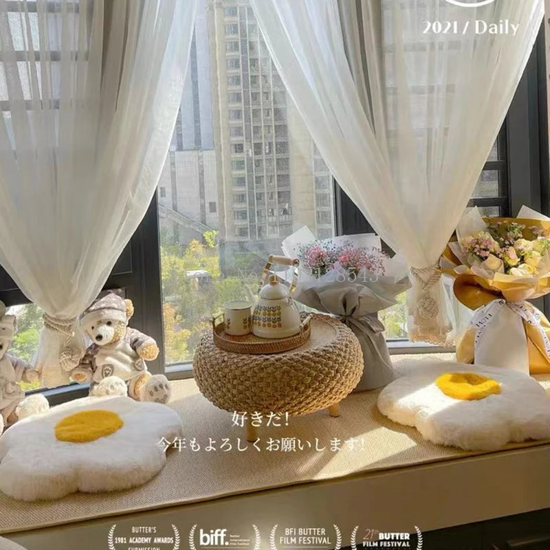 Japanese Woven Straw Floor Table | Low Bay Window Tea Table