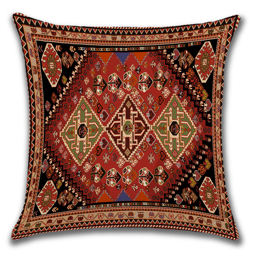 Persian Turkish Ethnic Linen Cushion Pillowcase