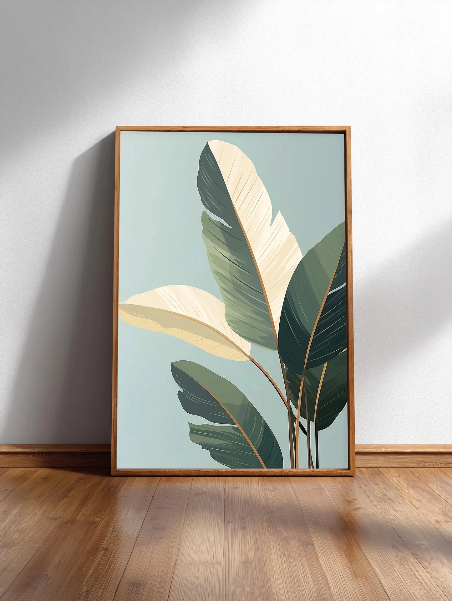 Minimalist Japanese Bamboo Forest & Crane Zen Wall Art Print