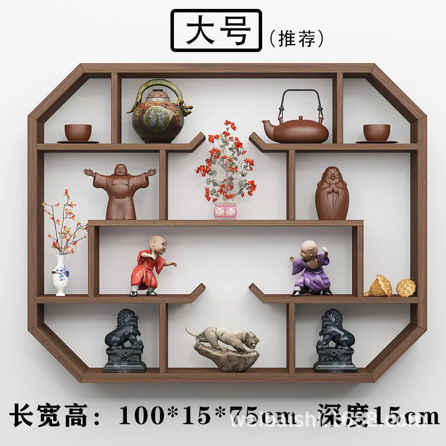 Solid Wood Duobao Bogu Display Shelf | Modern Chinese Curio Etagere