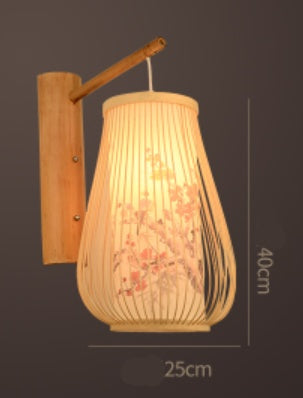 Woven Bamboo Chinese Bamboo Art Wall Lamp