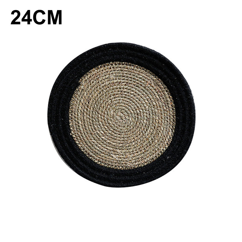 Japanese Style Breathable Jute Woven Thickened Placemat