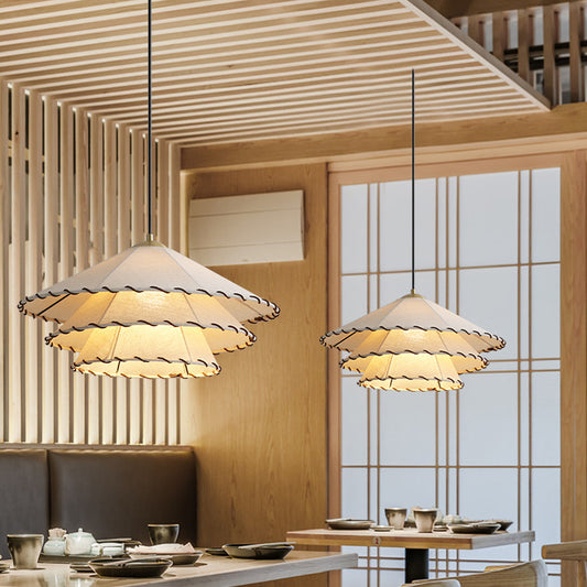 Japanese Style Chandelier with Warm Light