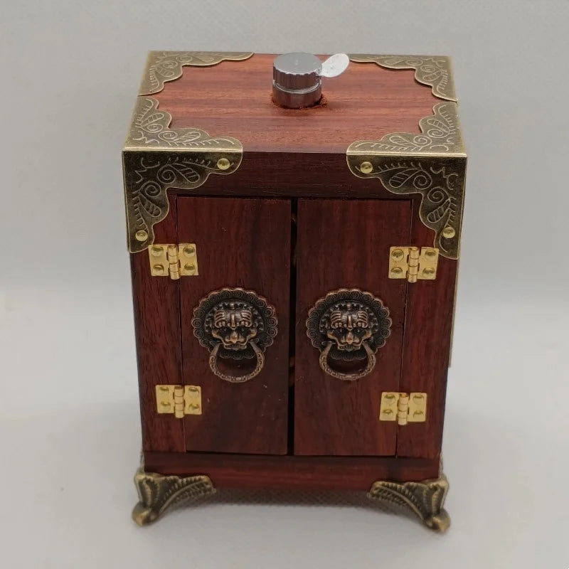 Solid Wood Buddhist Shrine Cabinet – God of Wealth & Guanyin Altar Table