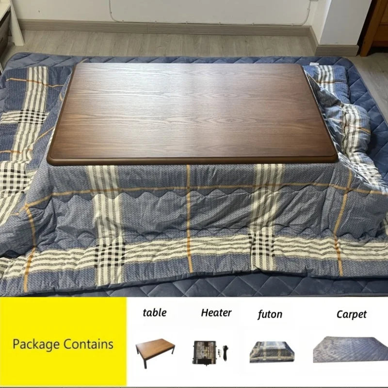4pcs/set Kotatsu Table Futon Carpet Heater Japanese-Style Stove Futon Winter Heating Table Hanging Heater with Comforter