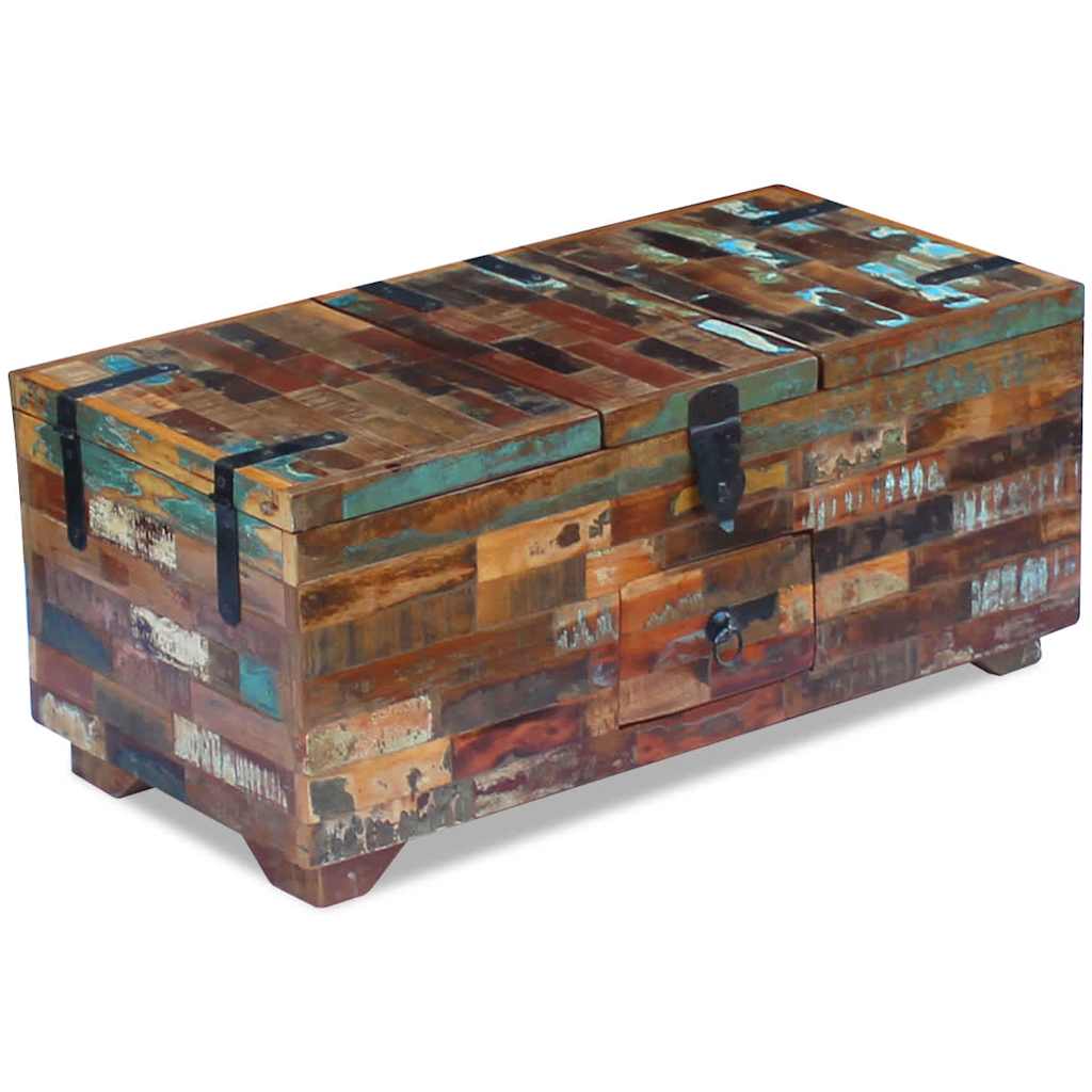 Handcrafted Reclaimed Wood Storage Coffee Table Chest