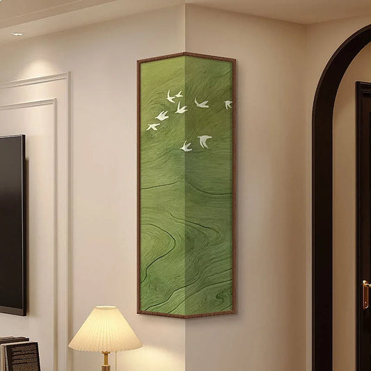 Vintage Double-Sided Corner Canvas Wall Art