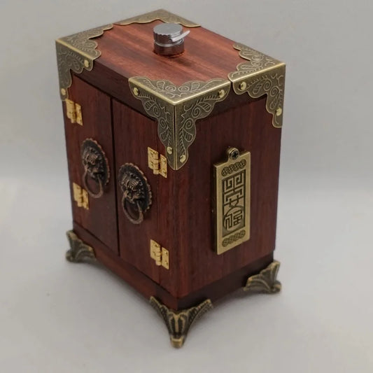 Solid Wood Buddhist Shrine Cabinet – God of Wealth & Guanyin Altar Table