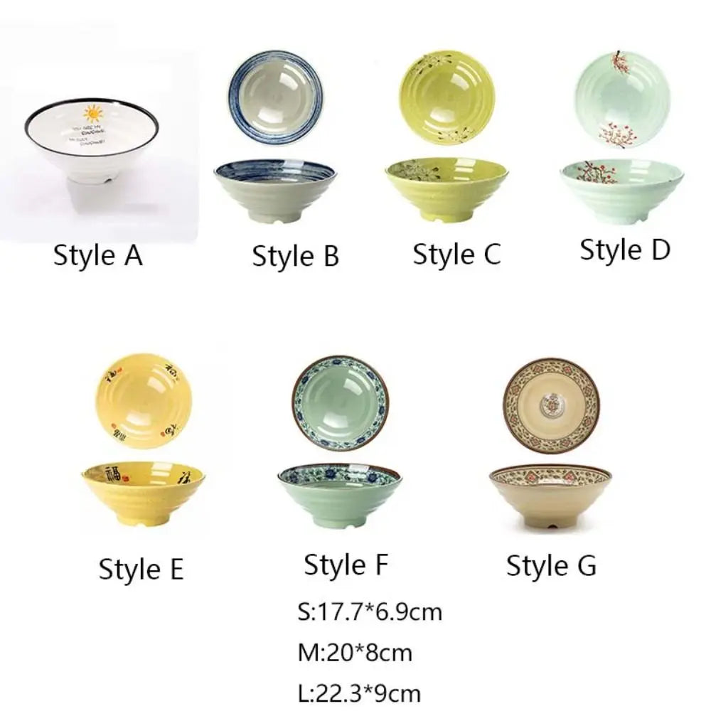 Shatterproof Melamine Ramen & Noodle Bowl – Japanese Commercial-Grade Soup Bowl