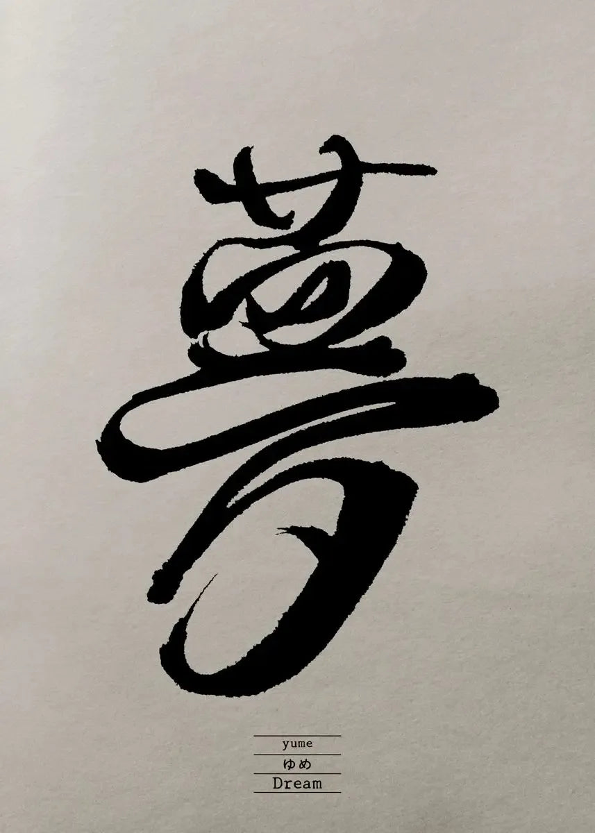 Chinese Character Calligraphy Japanese Text Posters Happiness Rain Dream Forever Samurai Wall Art Canvas Painting Home Decor