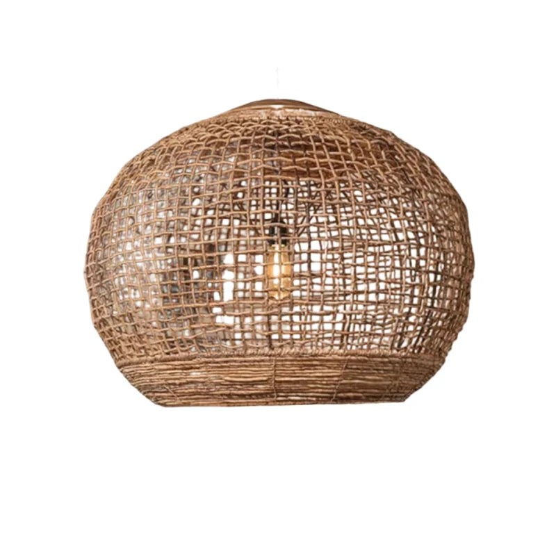 Wabi Sabi Style Vine Art Vine Weaving Chandelier Retro Countryside Lighting Creative Weaving Restaurant Southeast Asian Lamp