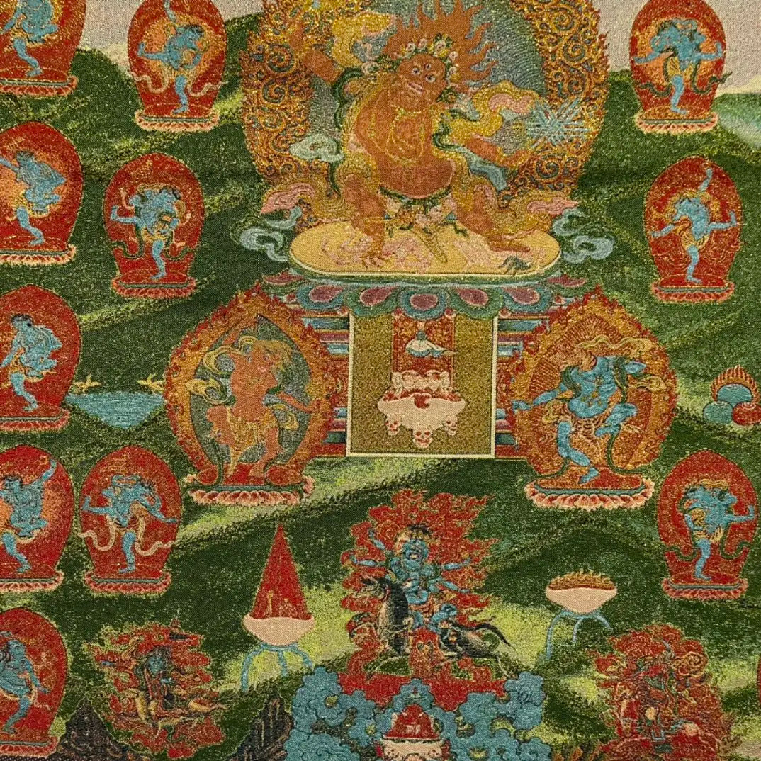 35" Vajrapani Bodhisattva Tibetan Brocade Thangka