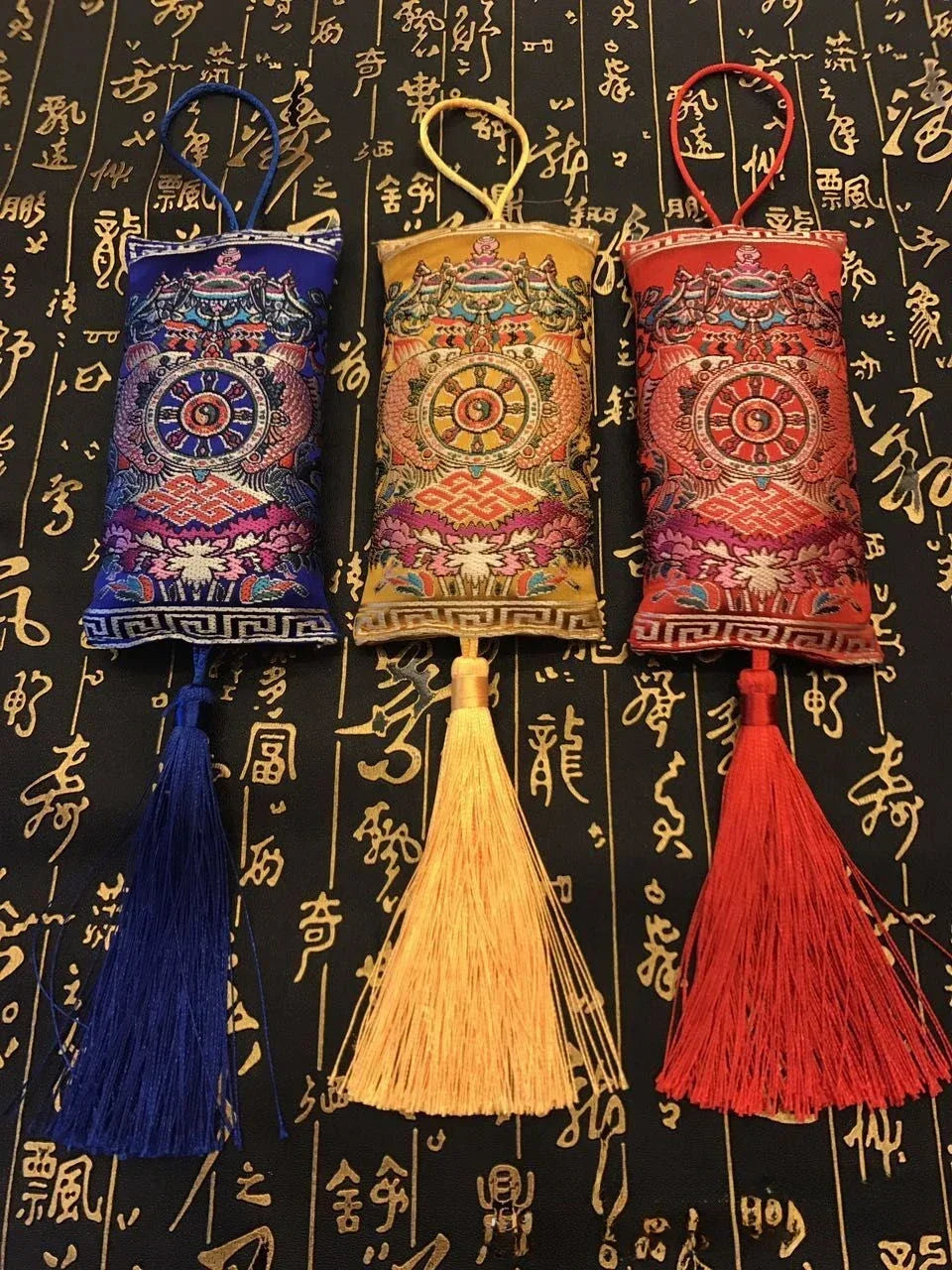 Handcrafted Brocade Tibetan Incense Lucky Bag – Sacred Herbal Aromatherapy Sachet