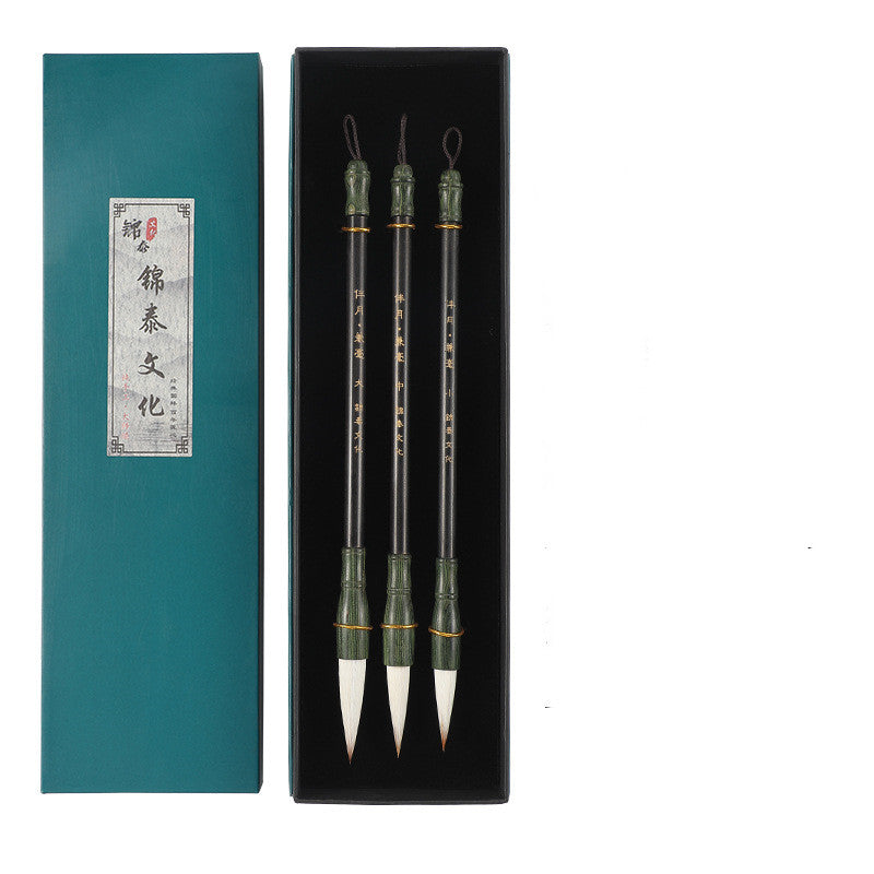 Chinese Calligraphy Painting Brushes Set 3 Pieces In A Gift Box