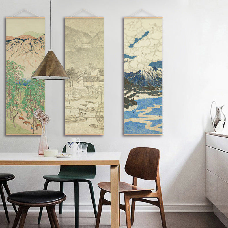 Scroll Paintings of Murals Often Hung In Japanese Food Shops